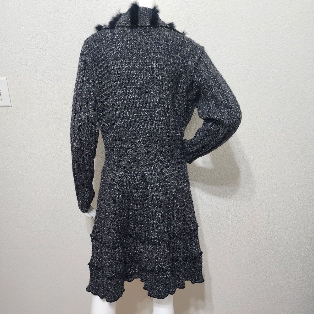 Knits by Milano Wool Mohair Black Boho Cardigan Size 1X - Picture 4 of 11